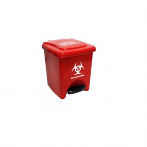 BASURERA PEDAL 22 LTR ROJO