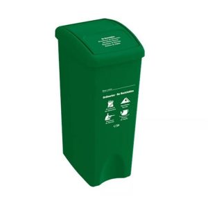 BASURERA TAPA VAIVEN 55 LTR VERDE