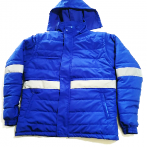 CHAQUETA IMPERMEABLE CAPOTA LINEA REFLECTIVO 5 CM